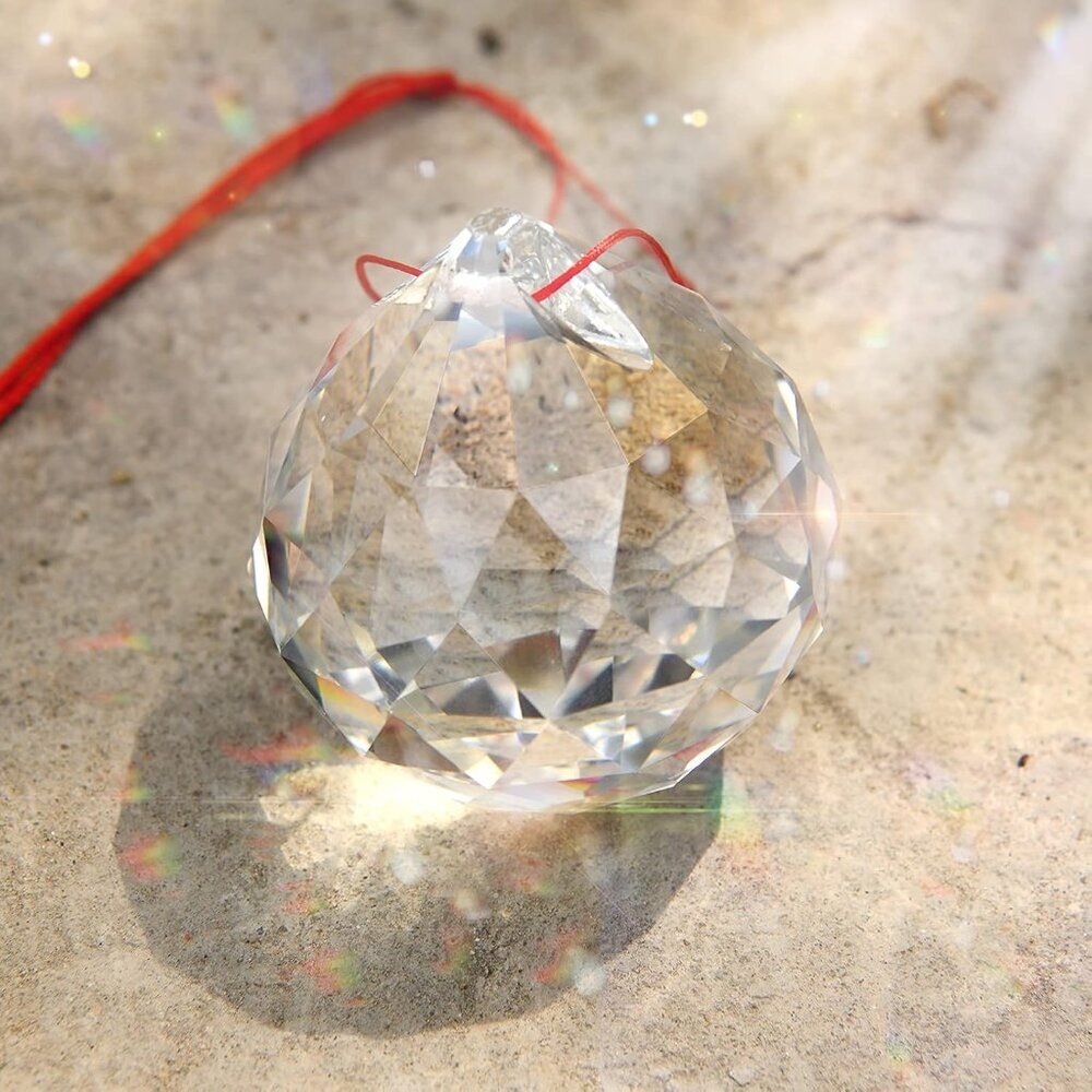 60mm Clear Crystal Ball Prism Sun Shine Catcher Rainbow Pendants Maker, Hanging